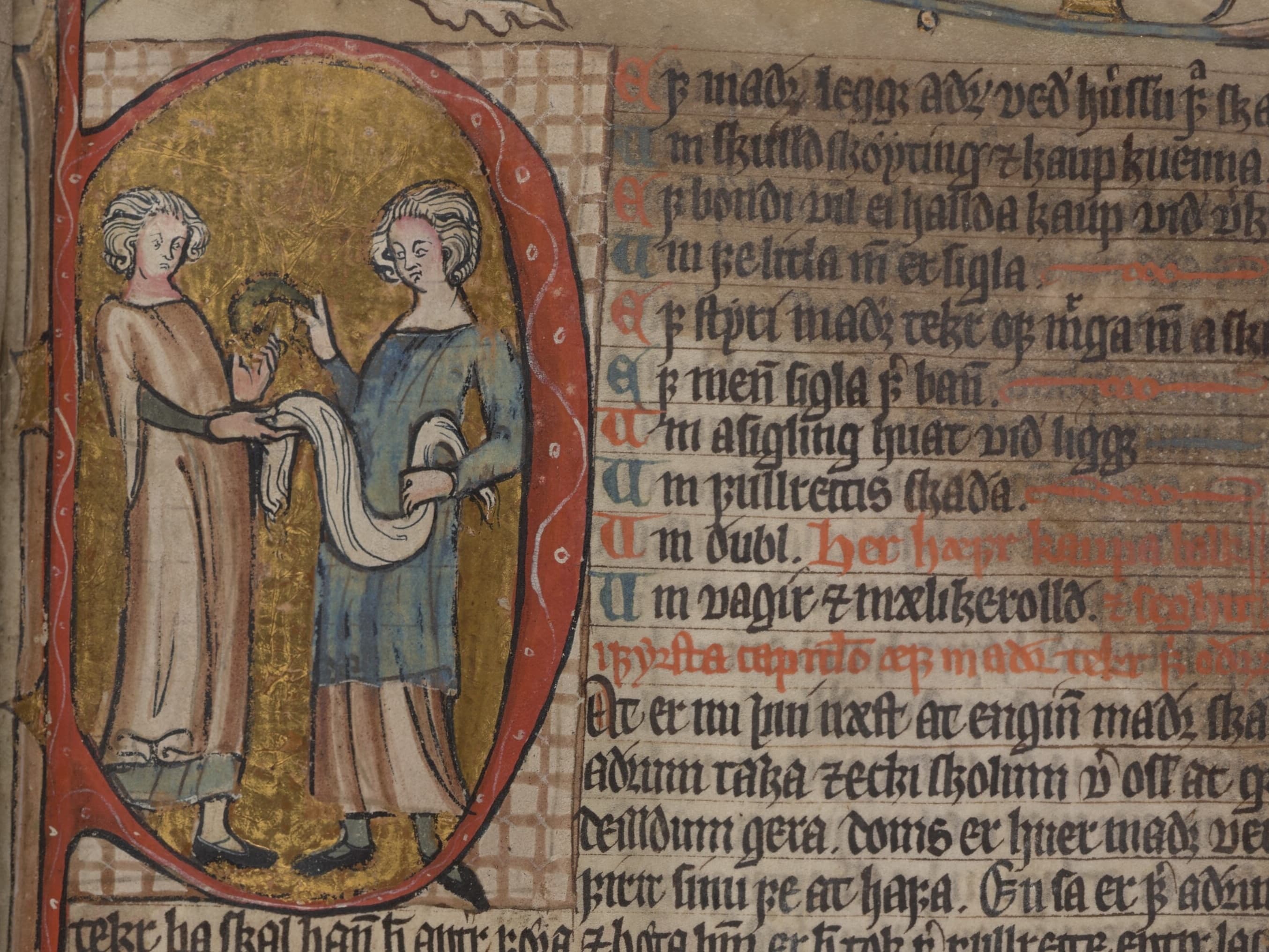 Manuscript illumination from Codex Hardenbergianus (GKS 1154, fol. 51r)
