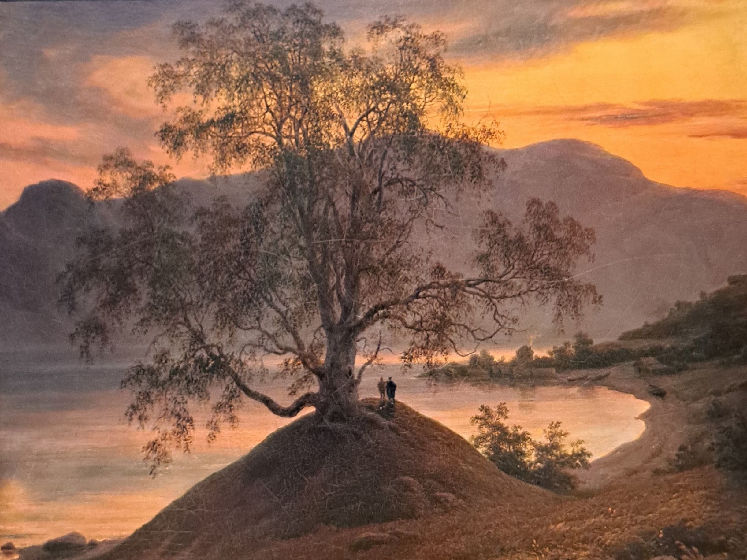 A painting from the National Museum in Oslo showing a grave mound.