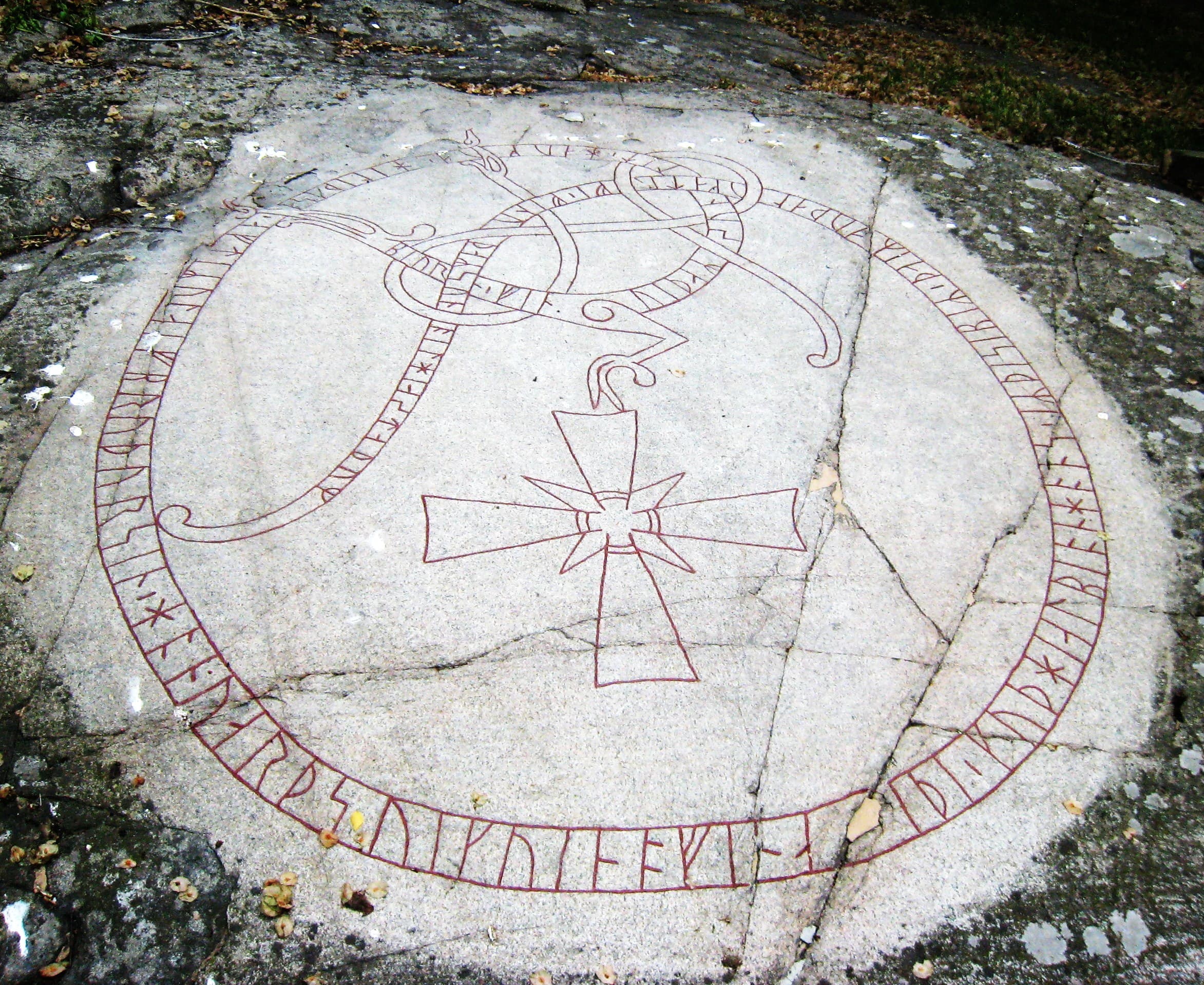 A runic inscription referring to allodial right.